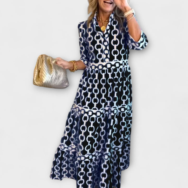 Kaira | Chain Print Midi Dress