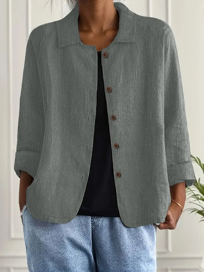 Harper | Minimalist Lightweight Collared Top
