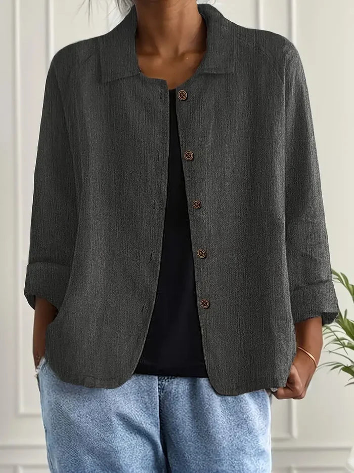 Harper | Minimalist Lightweight Collared Top