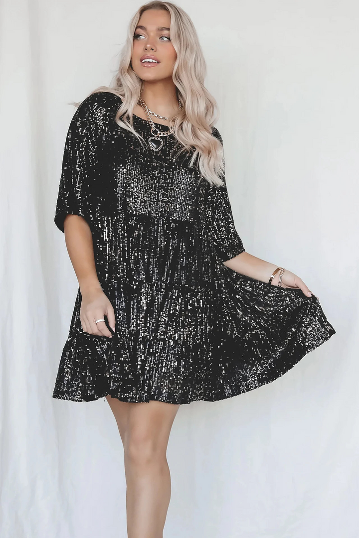 Lilia | Stylish Sequin Embellished Loose Dress