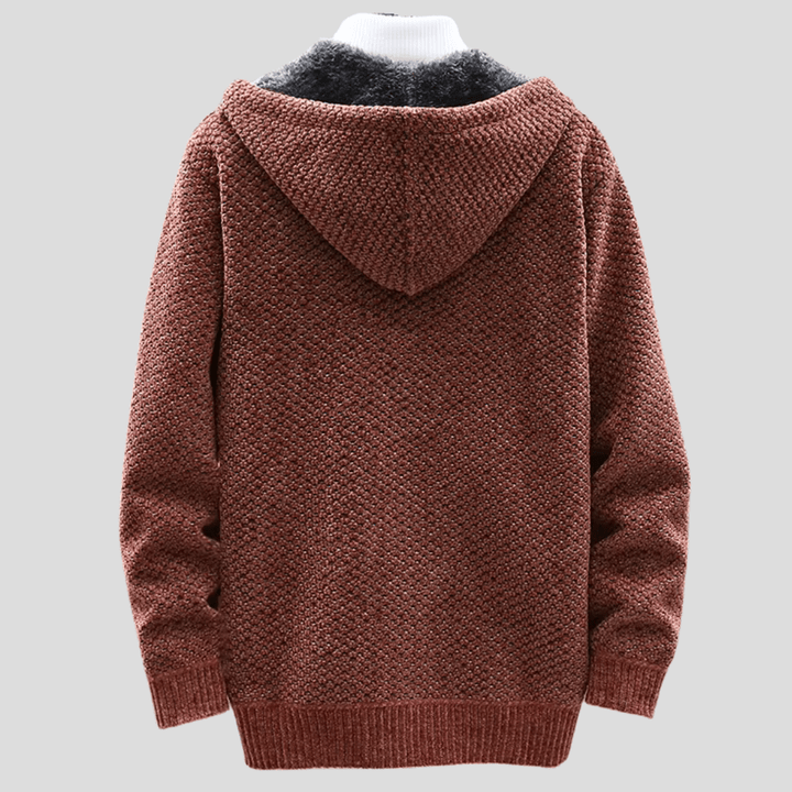Fenris | Textured Zip-Up Hoodie with Structured Knit Design