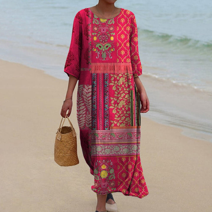 Annika | Flowy Ethnic Maxi Dress