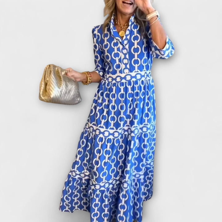 Kaira | Chain Print Midi Dress