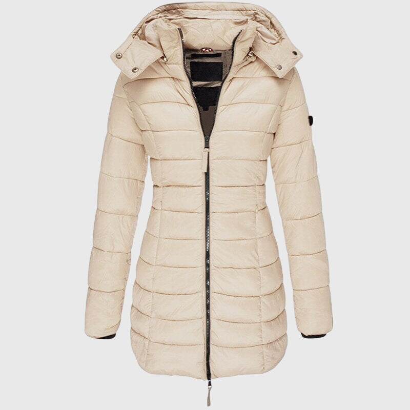 Novalie | Lightweight Long Hooded Down Jacket