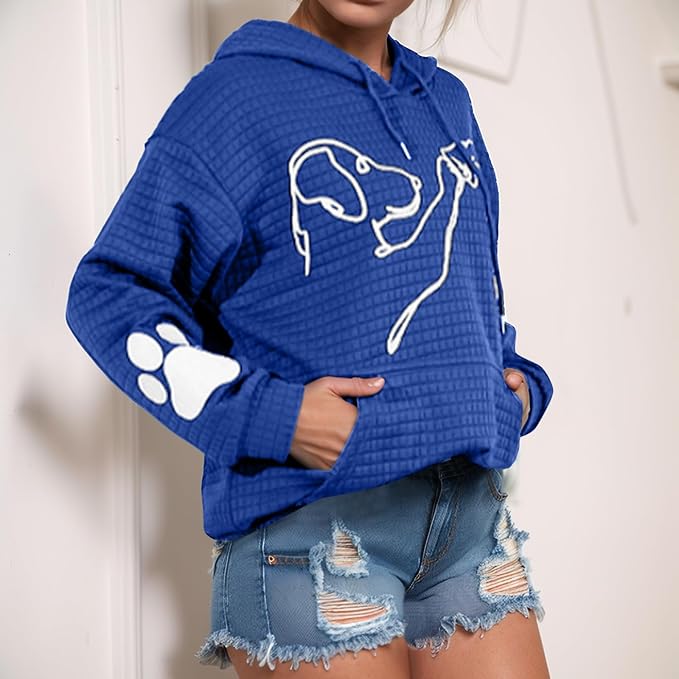 Amber | Comfy Paw-Print Graphic Hoodie