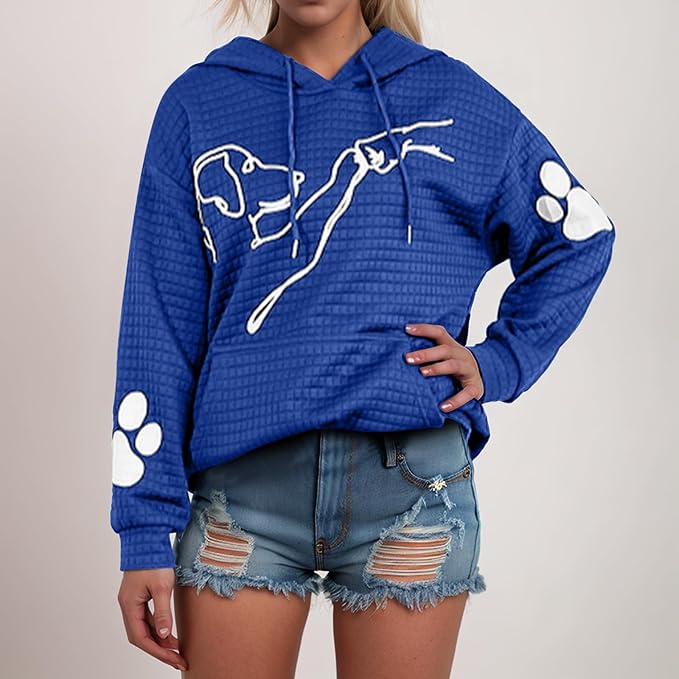 Amber | Comfy Paw-Print Graphic Hoodie