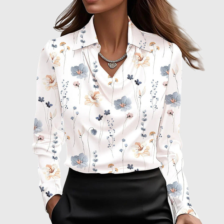 Deryl | Elegant Cowl Neck Blouse