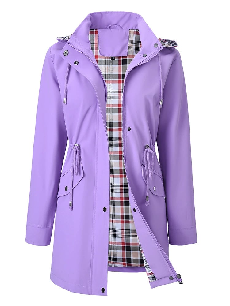 Sierra | Waterproof Plaid Rain Jacket