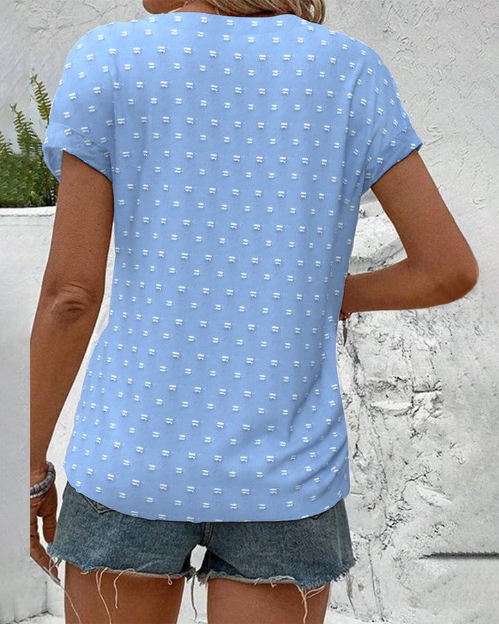 Jean | Button Down V-Neck Shirt