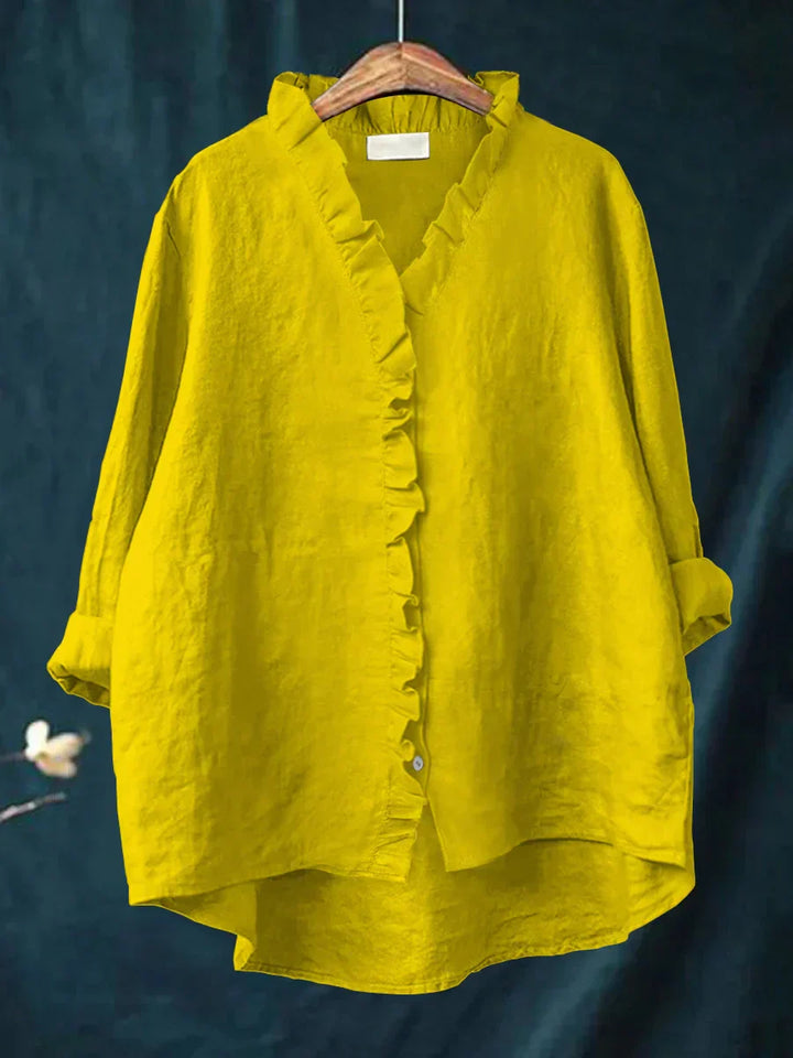 Loizza | Ruffle V-Neck Blouse