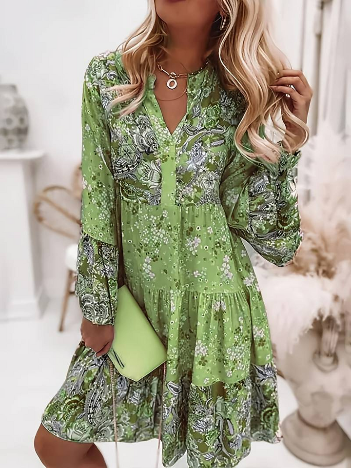 Asley | Printed Boho Style Dress