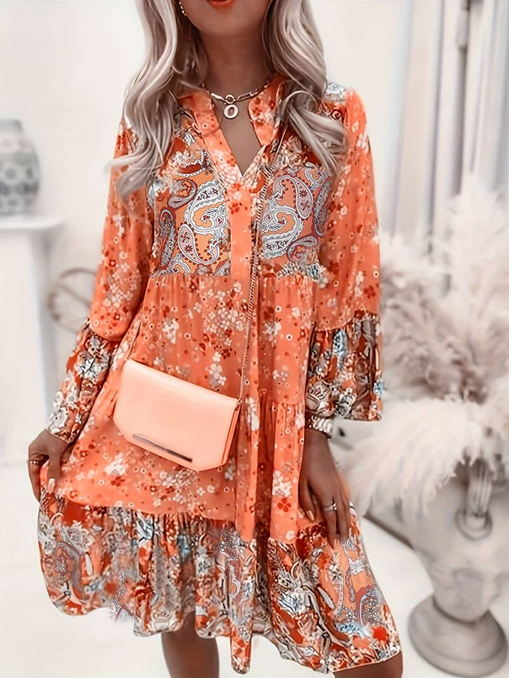 Asley | Printed Boho Style Dress