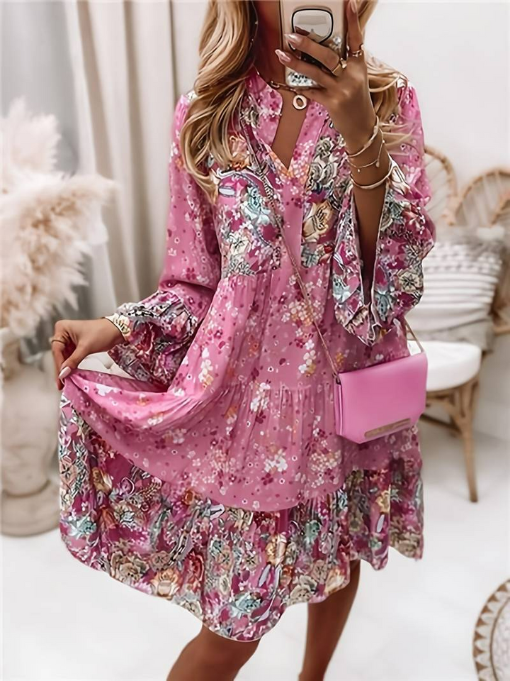Asley | Printed Boho Style Dress