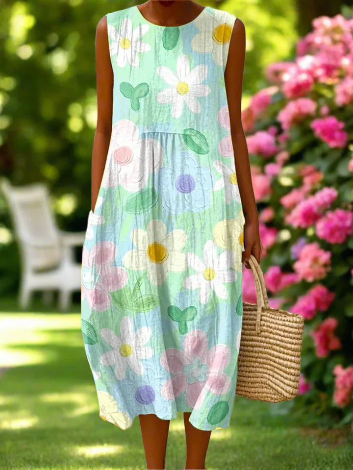 Ethel | Sleeveless Floral Dress