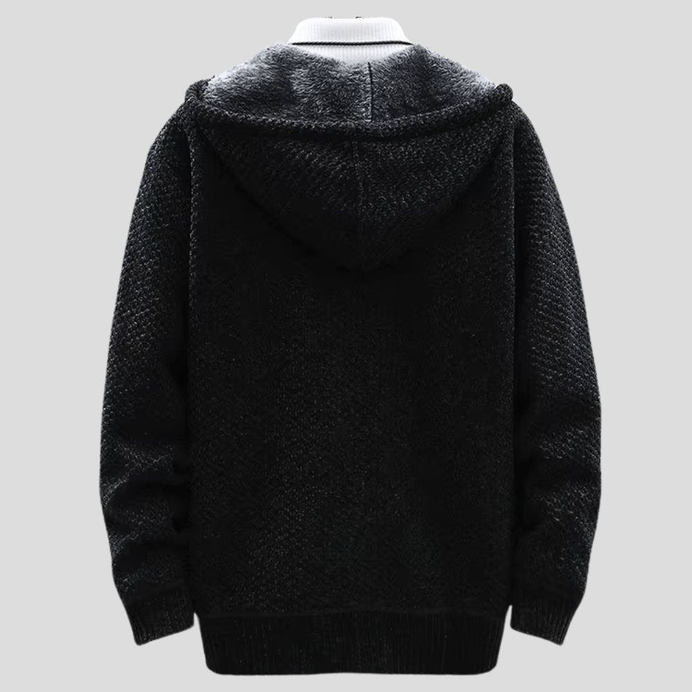 Fenris | Textured Zip-Up Hoodie with Structured Knit Design