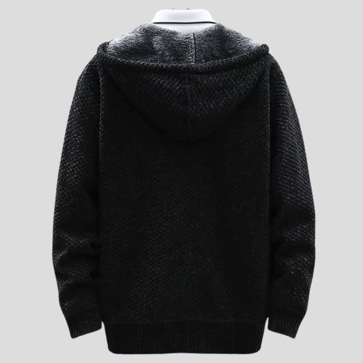 Fenris | Textured Zip-Up Hoodie with Structured Knit Design