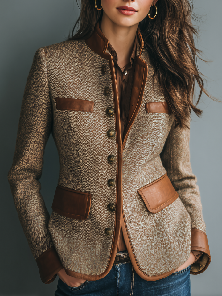 Verena | Vintage-Inspired Tweed-Style Jacket