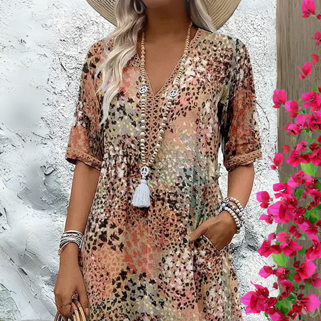 Anne | Feminine Flowy Midi Dress