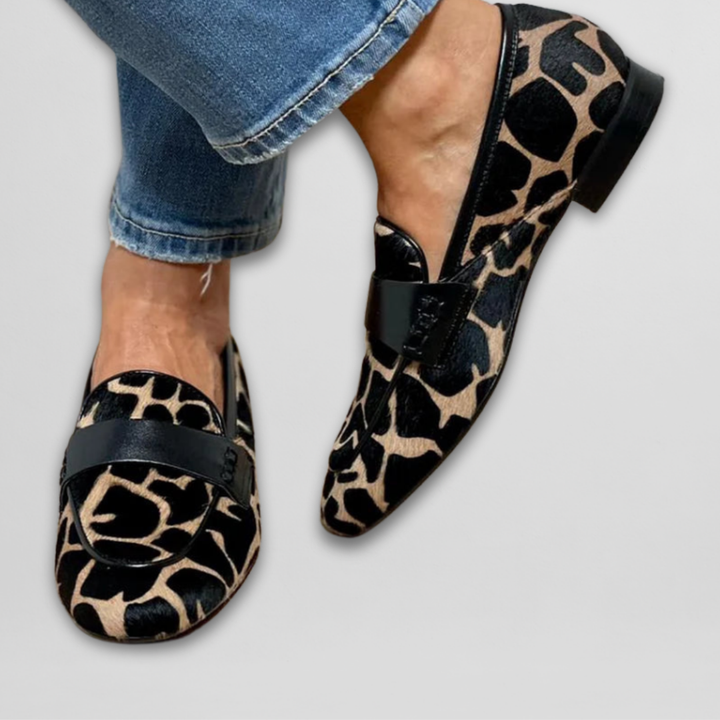 Jocelle | Animal Print Loafers