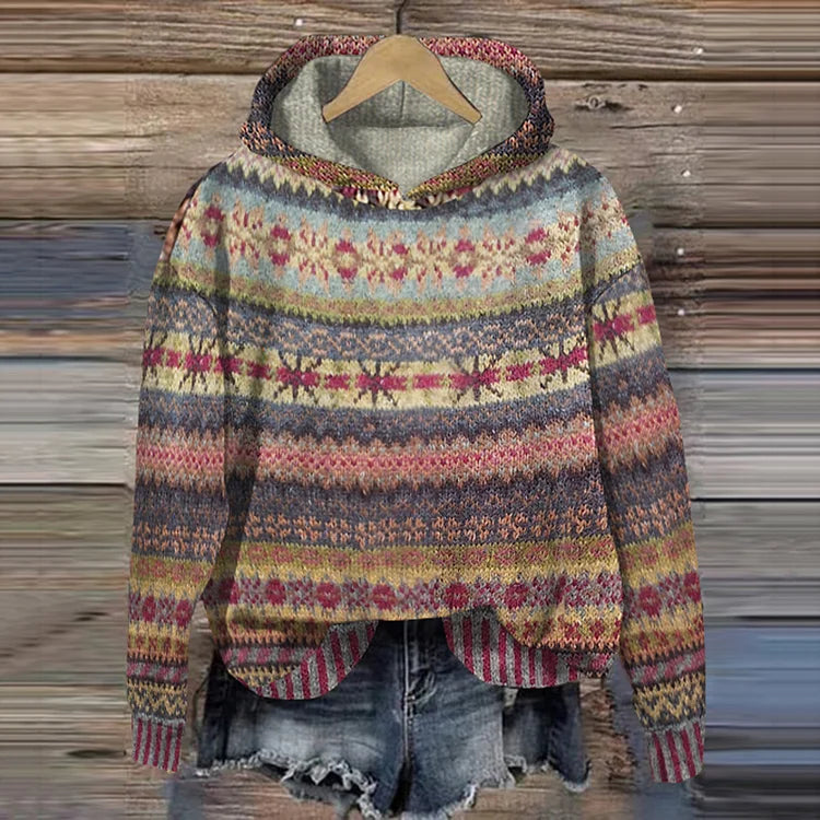 Daphne | Casual Cozy Ethnic Pattern Sweater