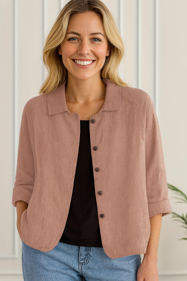 Harper | Minimalist Lightweight Collared Top