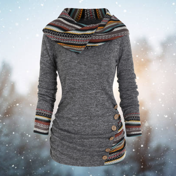 Franzi | Soft Tribal Pattern Hoodie