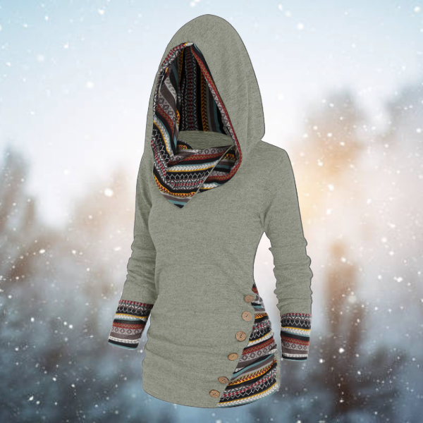 Franzi | Soft Tribal Pattern Hoodie