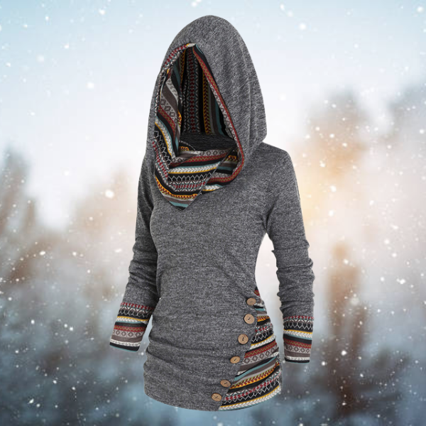 Franzi | Soft Tribal Pattern Hoodie