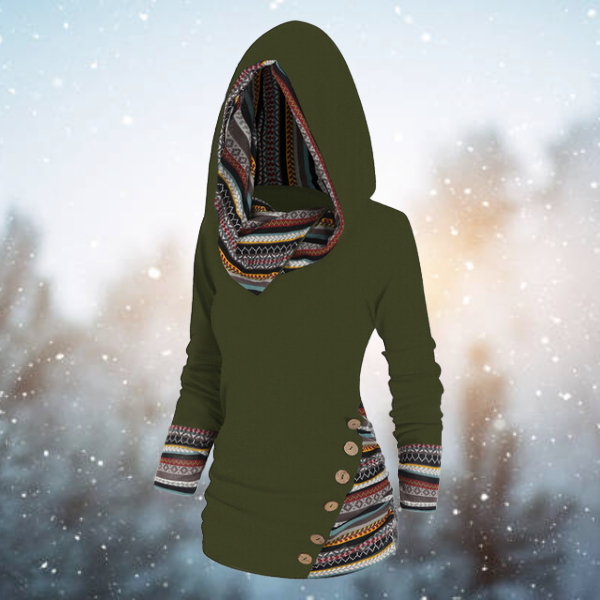 Franzi | Soft Tribal Pattern Hoodie