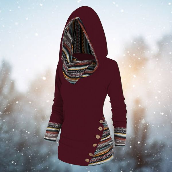 Franzi | Soft Tribal Pattern Hoodie