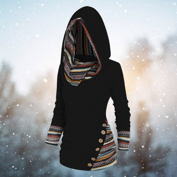 Franzi | Soft Tribal Pattern Hoodie