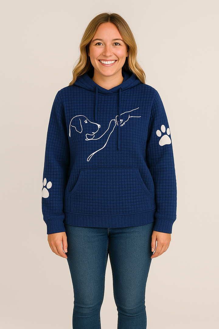Amber | Comfy Paw-Print Graphic Hoodie