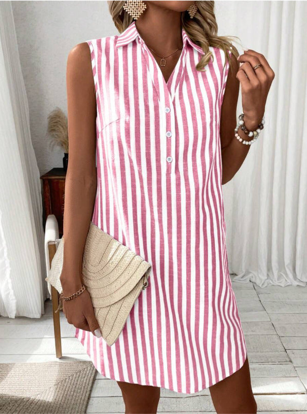 Shannon | Striped Shirt Dress
