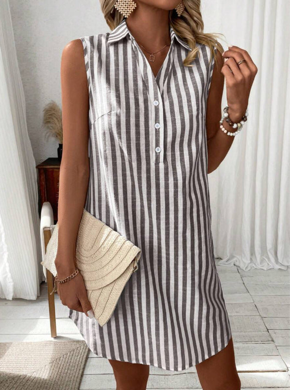 Shannon | Striped Shirt Dress