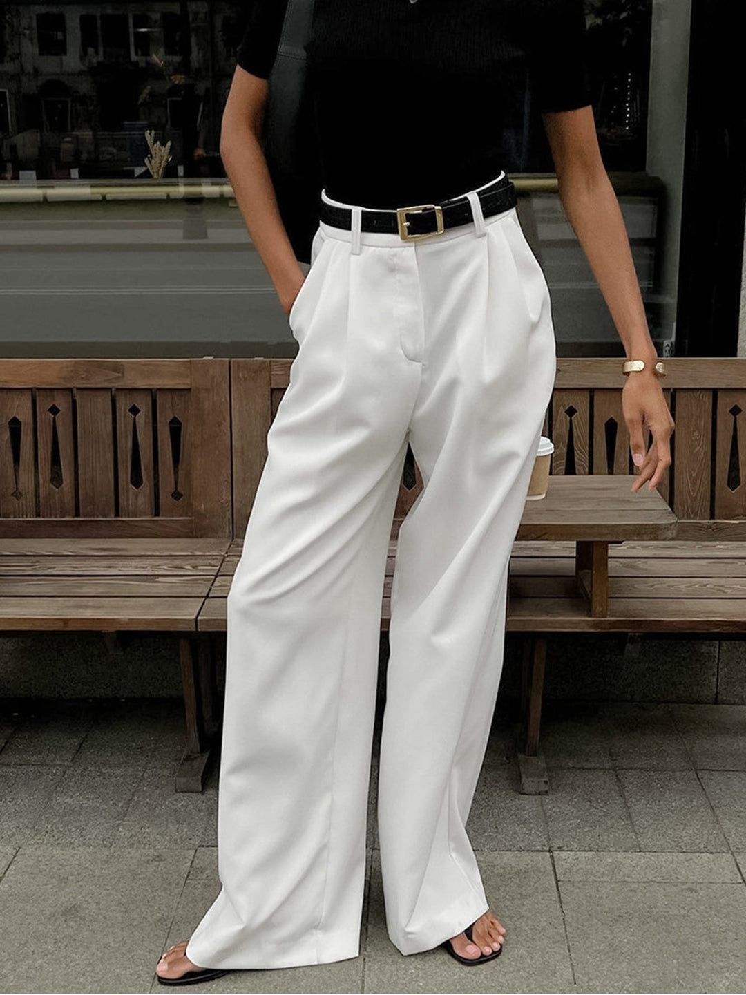 Ophira | Elegant High-Waist Wide Leg Pants