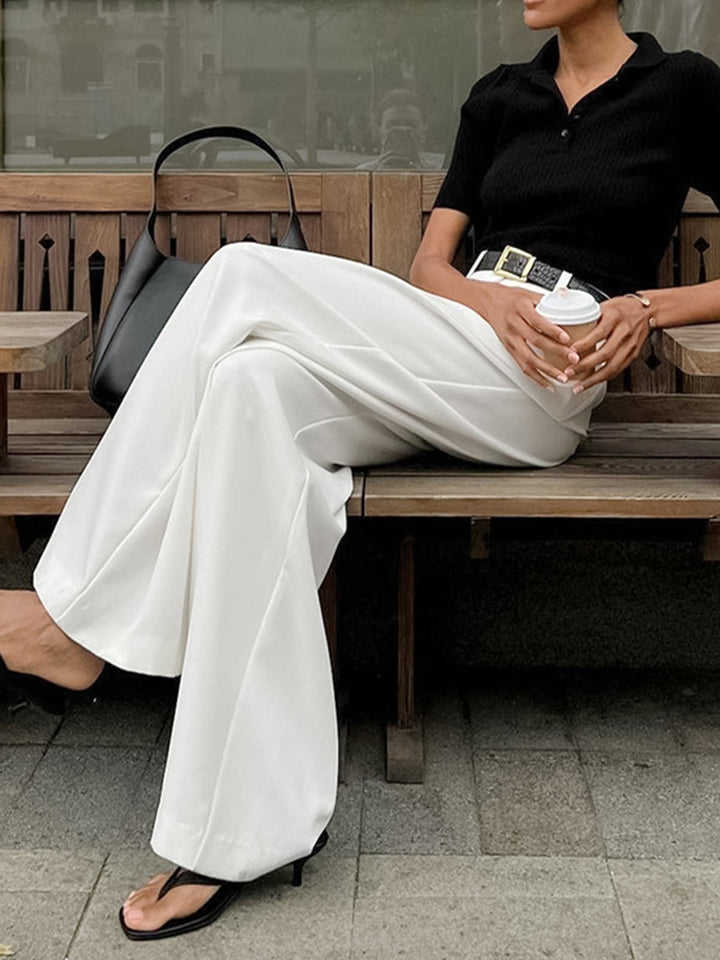 Ophira | Elegant High-Waist Wide Leg Pants