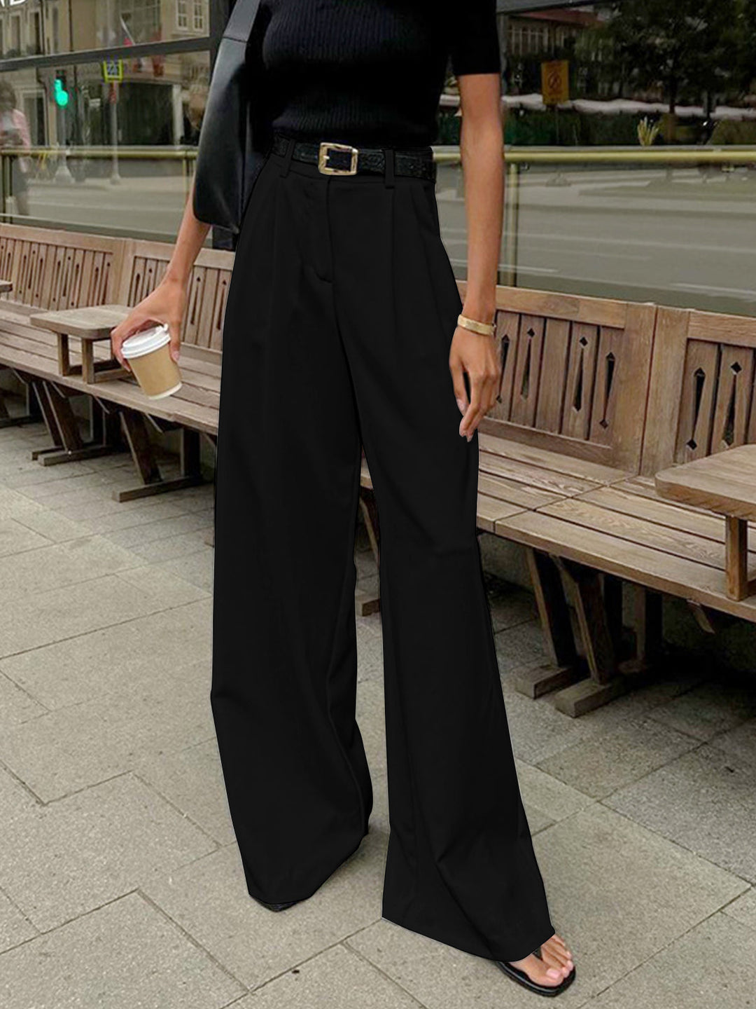Ophira | Elegant High-Waist Wide Leg Pants