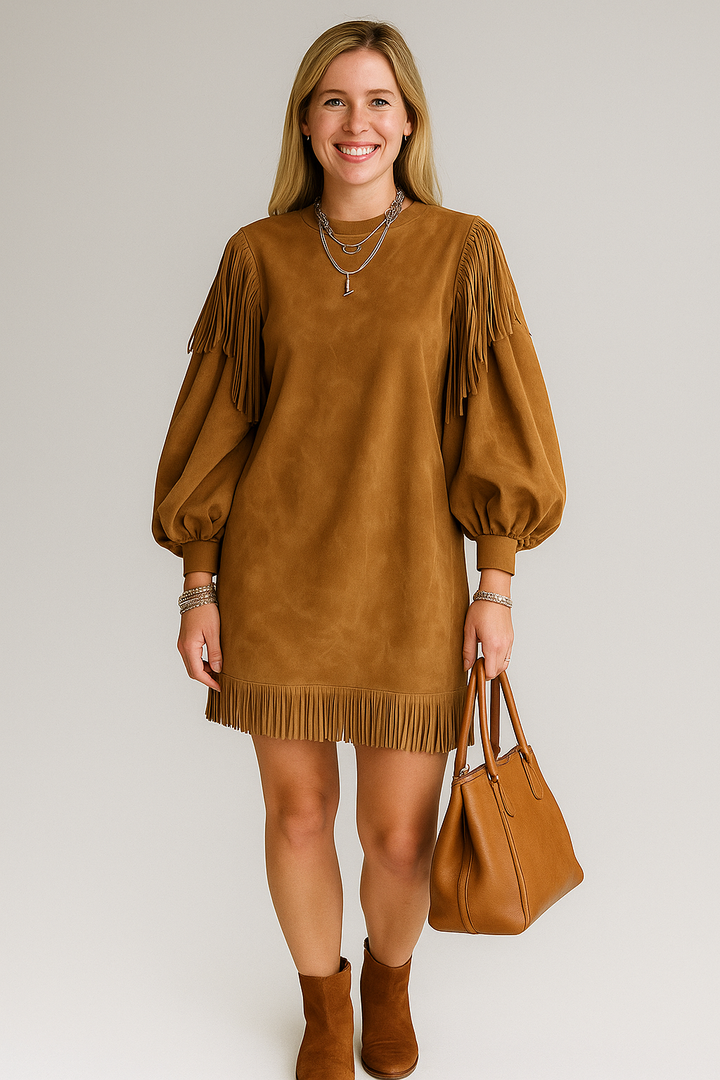 Bexley | Retro Boho Fringe Mini Dress