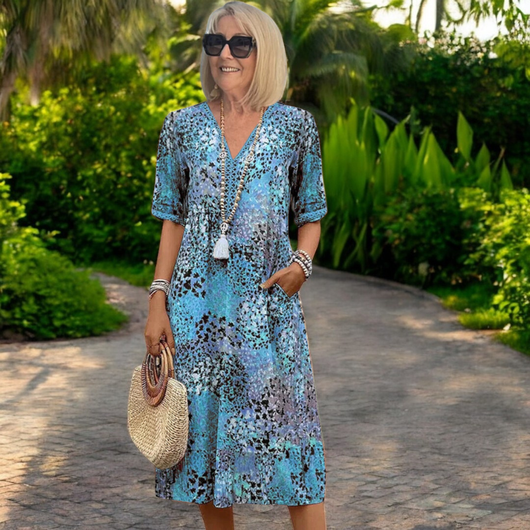 Anne | Feminine Flowy Midi Dress