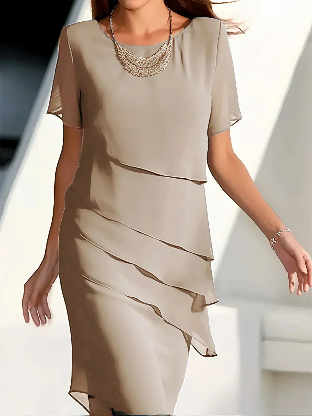 Candice | Sheer Short Sleeve Dress