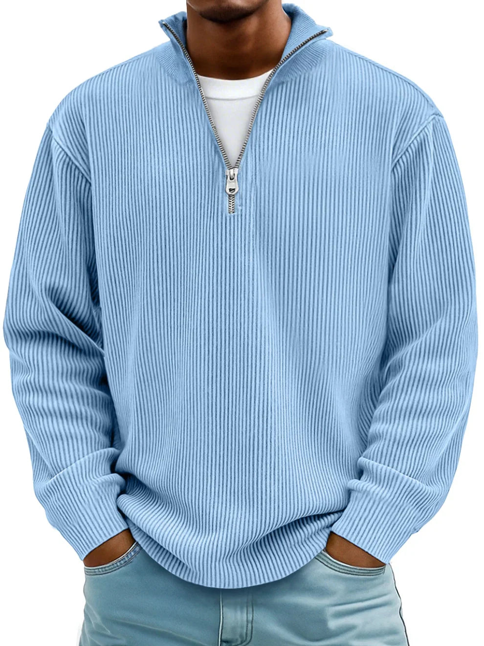 Zev | Stylish Half-Zip Knit Sweater