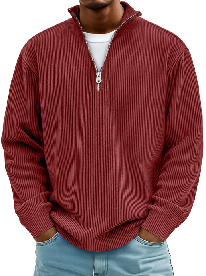 Zev | Stylish Half-Zip Knit Sweater