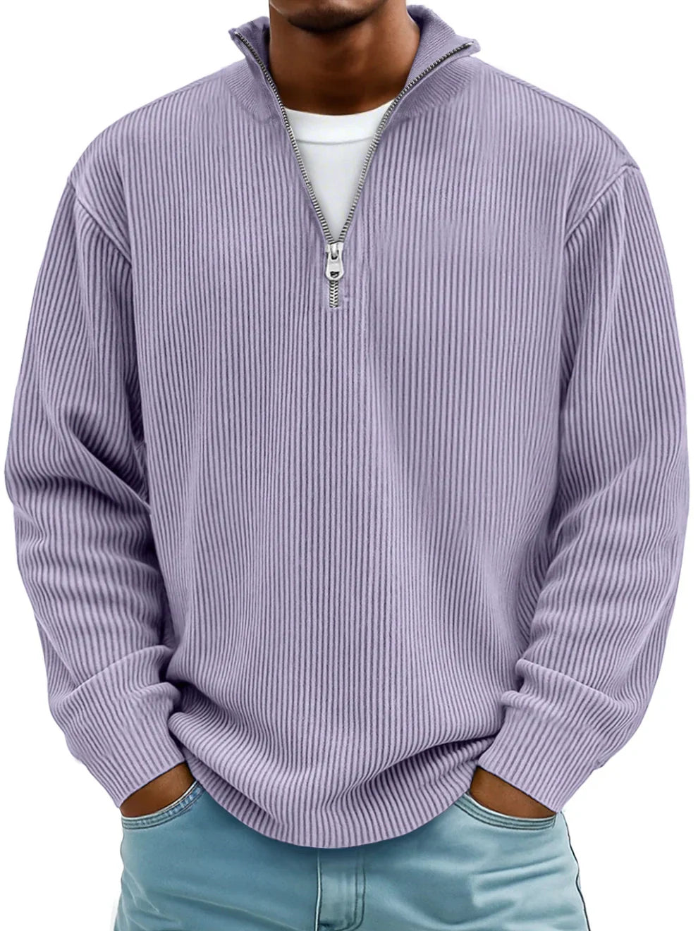 Zev | Stylish Half-Zip Knit Sweater