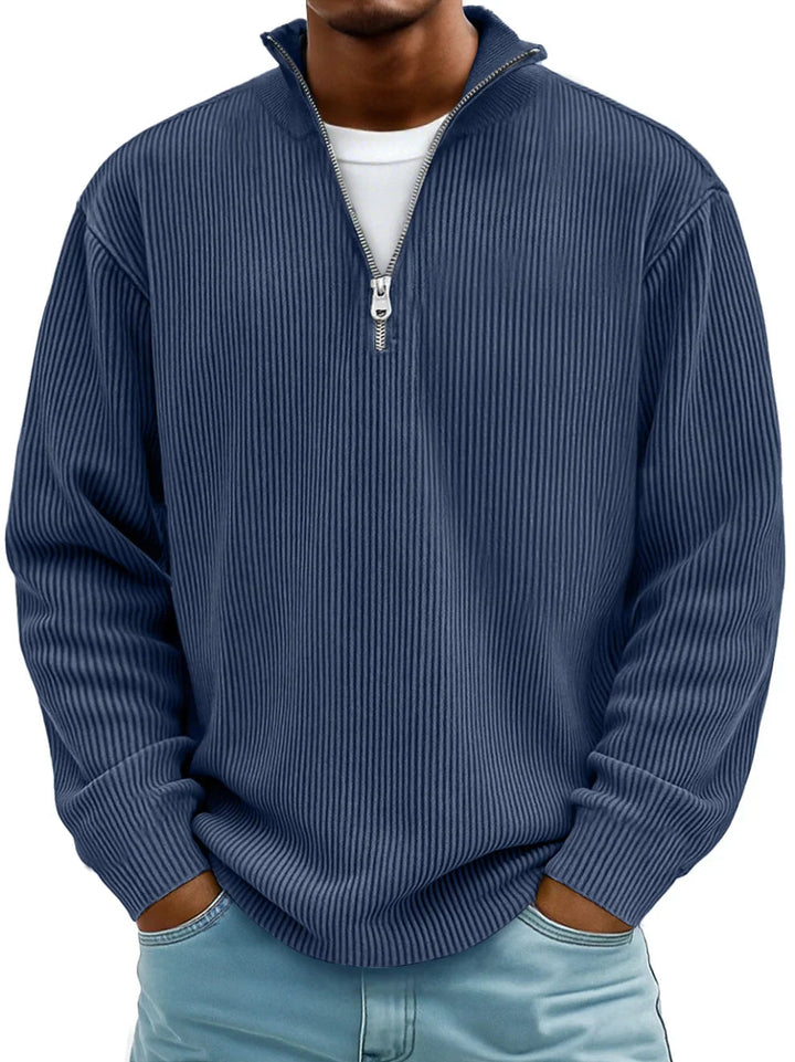 Zev | Stylish Half-Zip Knit Sweater