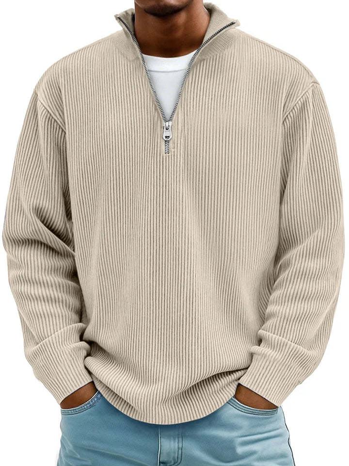 Zev | Stylish Half-Zip Knit Sweater