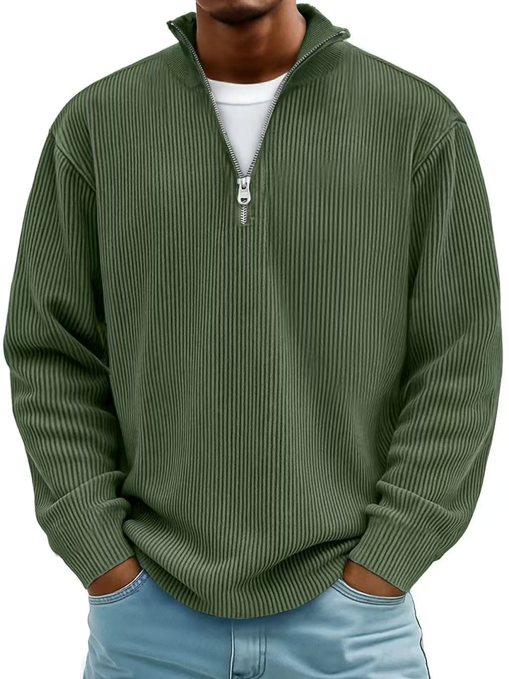 Zev | Stylish Half-Zip Knit Sweater