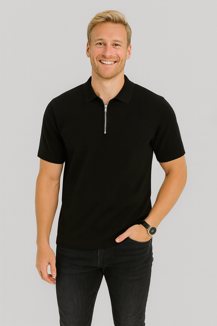 Callen | Casual Short-Sleeve Zip Polo