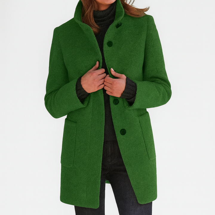 Kensa | Elegant Clean-Cut High-Collar Coat