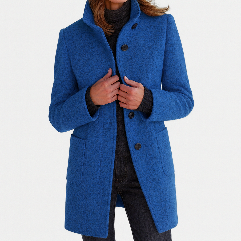 Kensa | Elegant Clean-Cut High-Collar Coat