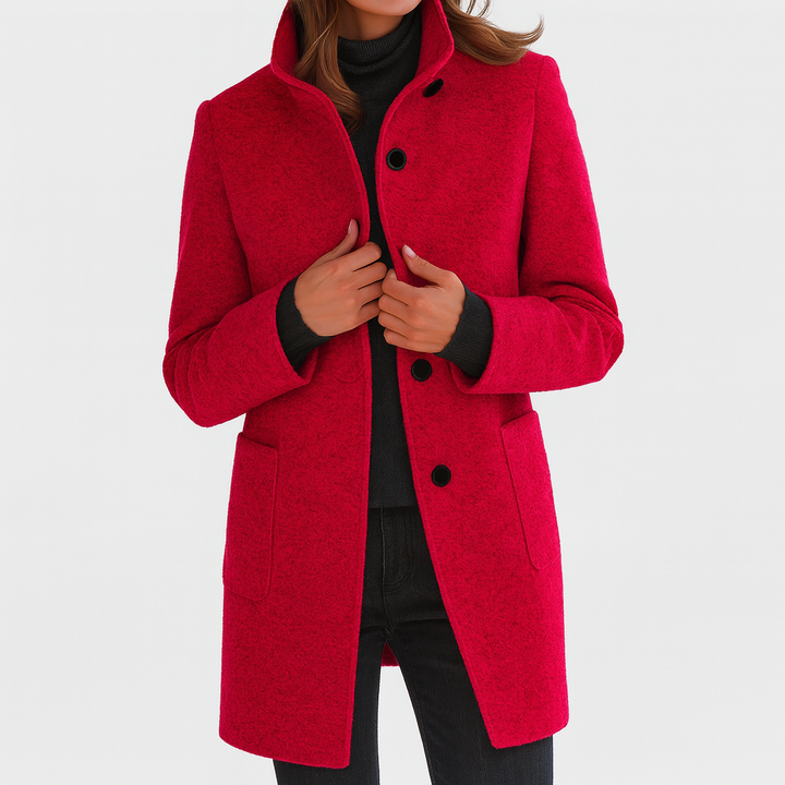 Kensa | Elegant Clean-Cut High-Collar Coat
